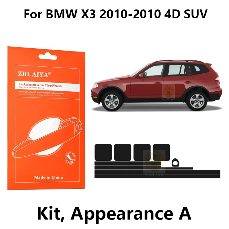 

Защитная пленка ZHUAIYA для красок дверной ручки, ТПУ PPF для BMW X3 2010-2010 4D SUV, автомобильные аксессуары