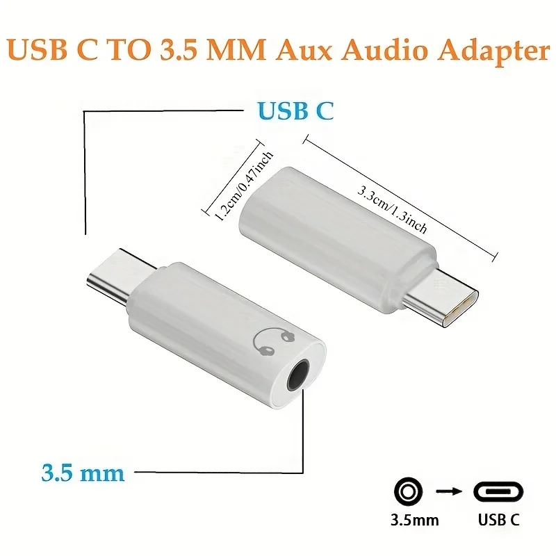 Hi-Fi Audio USB-C to 3.5mm Headphone Jack Adapter