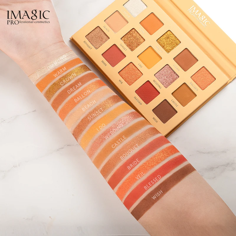 Eye Shadow Eye Shadow Plate IMAGIC Eyeshadow Palette 15 Colors Matte Shimmer Glitter