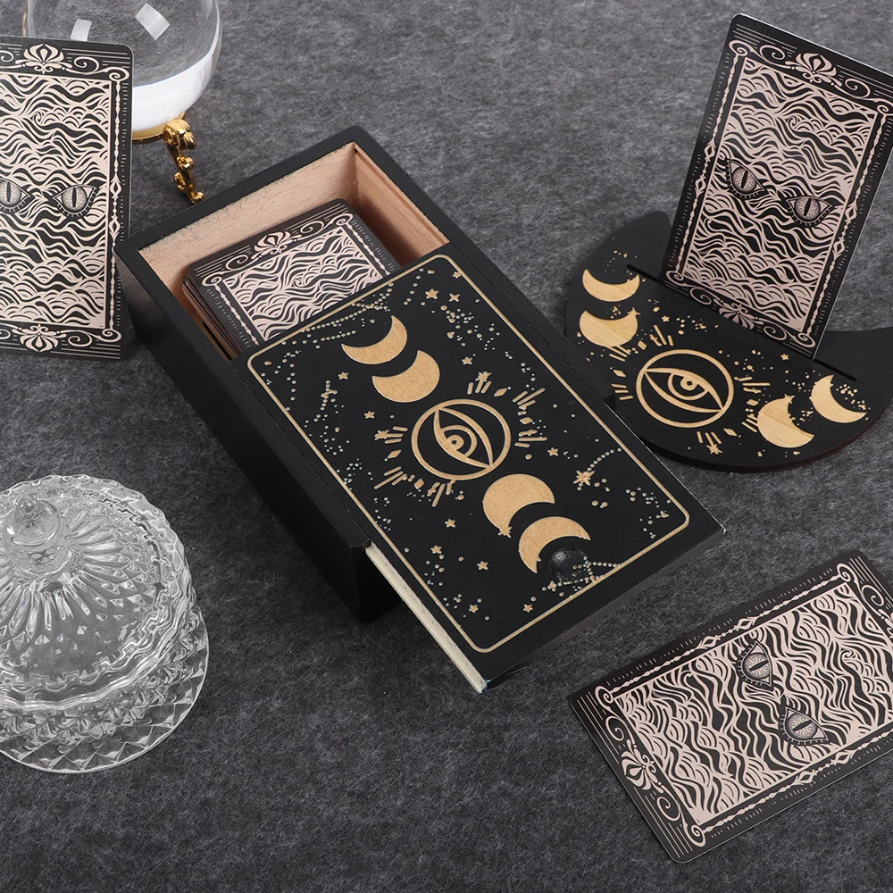 Wooden tarot card box and wooden tarot card holder, tarot card box