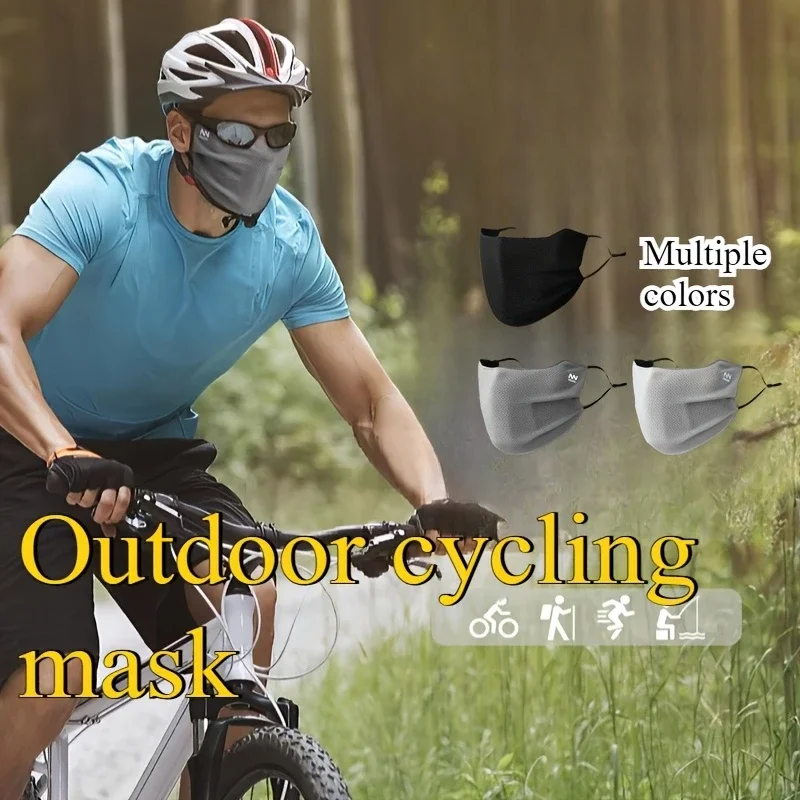 Sun Protection Face Mask For Outdoor Sports Cycling Hiking Running Men and Women Breathable Ice Silk Lightweight Face Cover
