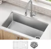 Fairlane 33-inch Undermount Single Bowl 18-Gauge Stainless Steel Kitchen Sink, KHU640-33 1