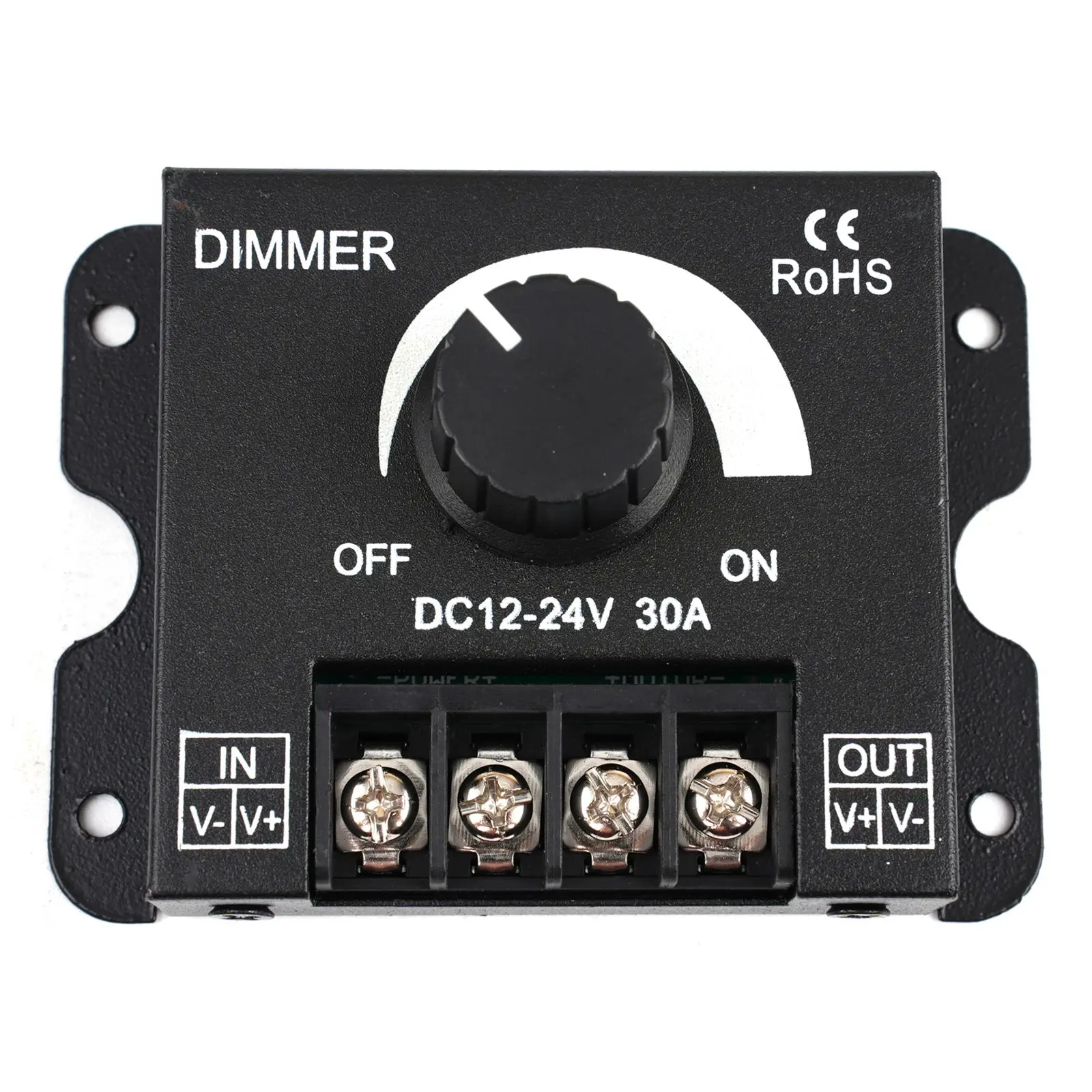 

Brightness Adjuster Led Dimmer Metal Stabilizer DC 12-24V 30A Dimmer Knob Voltage Regulator Practical Efficiency