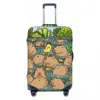 Custom A Pond Full Of Capybara Luggage Cover Cute Suitcase Protector Covers Suit For 18-32 inch 1