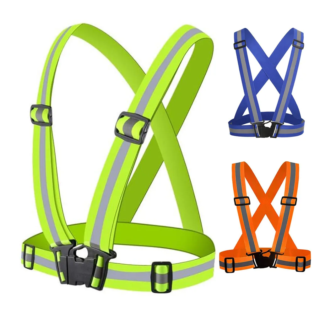 Reflective safety vest cycling reflective safety vest high visibility vest adjustable straps for outdoor jogging cycling walking and riding