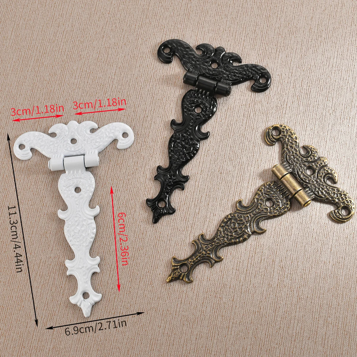 Vintage zinc alloy wooden box home decoration hinge European vintage hinge wooden box gift accessories bronze door hinges