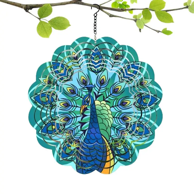 

Металлические ветряные колокольчики, уличная металлическая подвеска, вращающиеся ветряные колокольчики в форме птицы, ветряные колокольчики для наружного сада, патио, балкона, домашний декор