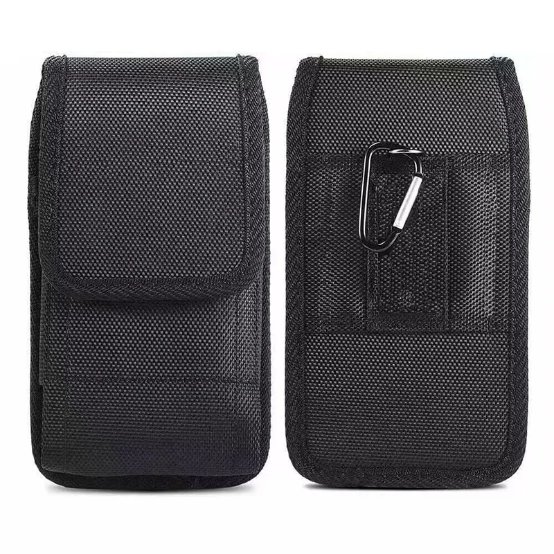 허리 벨트 걸이 가방이 달린 수직 휴대폰 가방, 노인과 젊은이에게 적합, 대형 화면 및 초박형