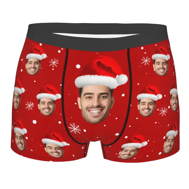 Personalized Face Photo Christmas Men’s Underwear