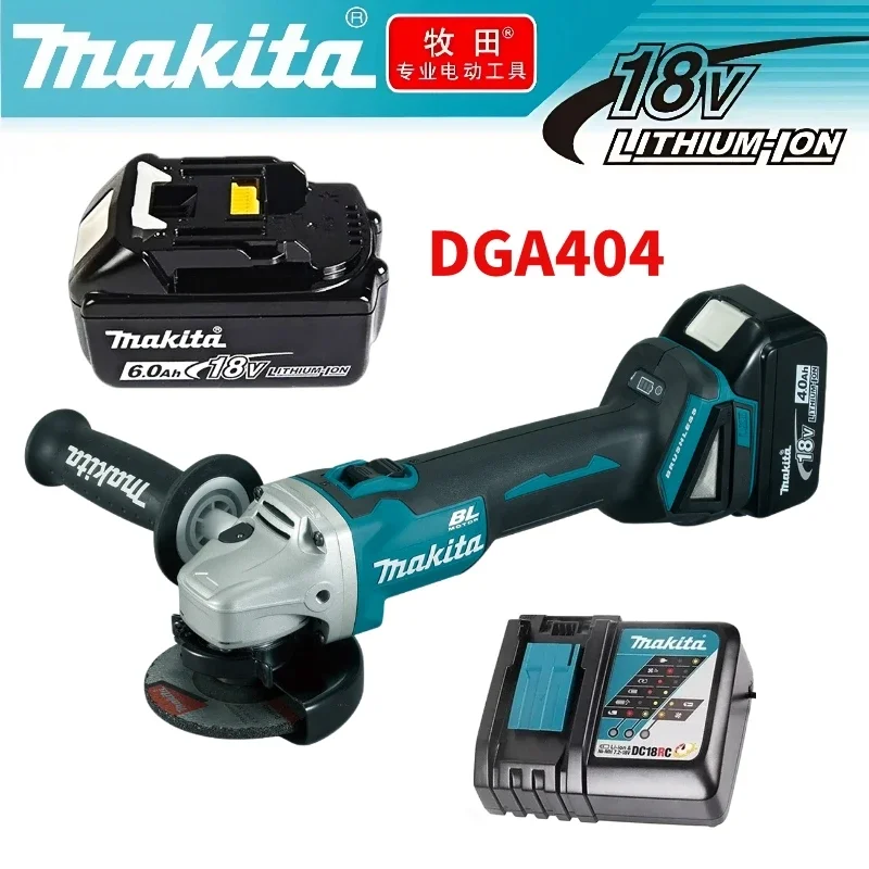 Makita DGA404 18V 125mm Grinder Tool Wireless Power Tools Electric Grinder Angle Brushless Sander Angle Cutt