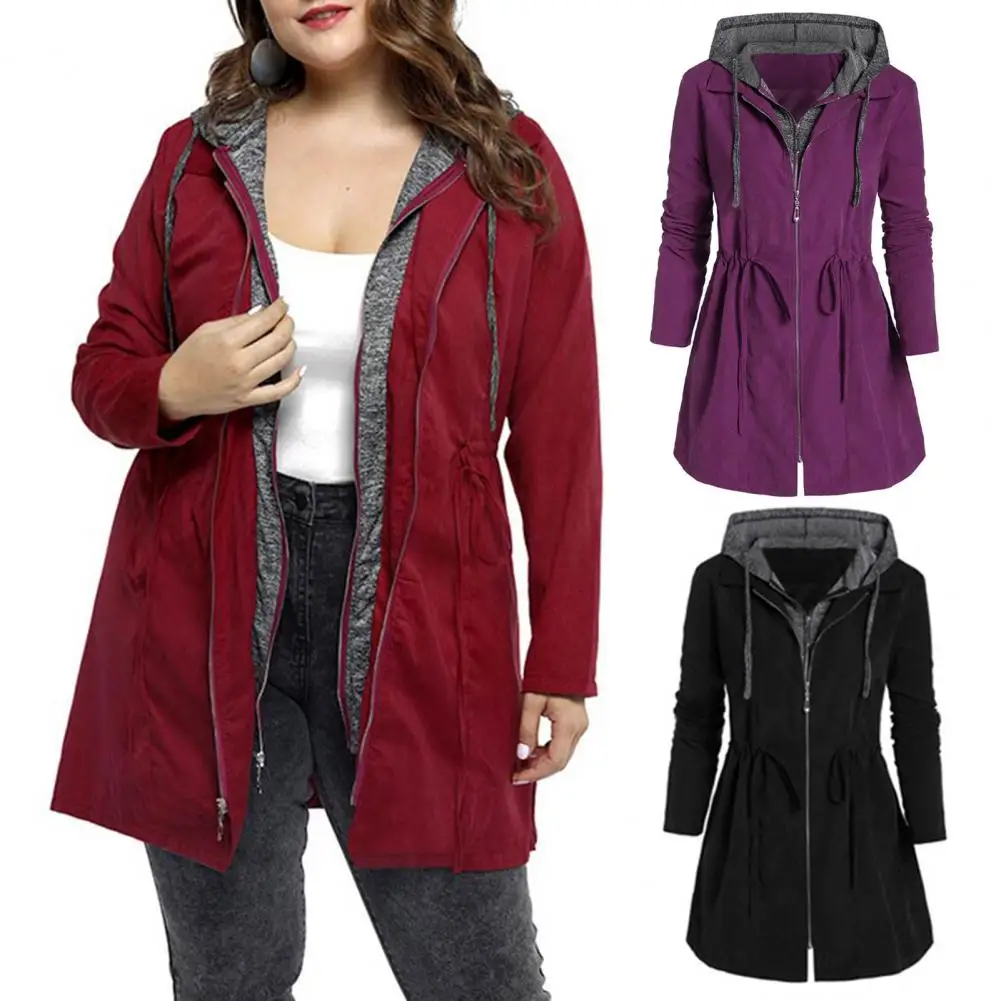 Felpa Donna Con Zip E Cappuccio – Giacca Invernale Imbottita In Cotone, Pile, Tinta Unita Con Tasche, Autunno/Inverno