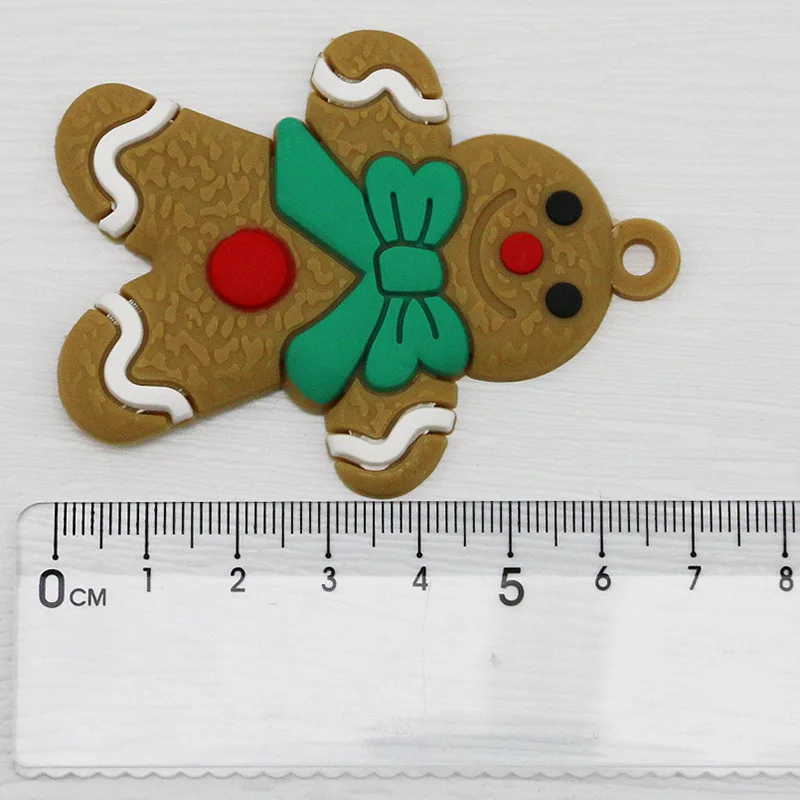 (6 Pcs/pack) 7cm Gingerbread Man Pendant Christmas Tree Hanging Decoration Cute Creative Christmas Party Home Decoration DIY