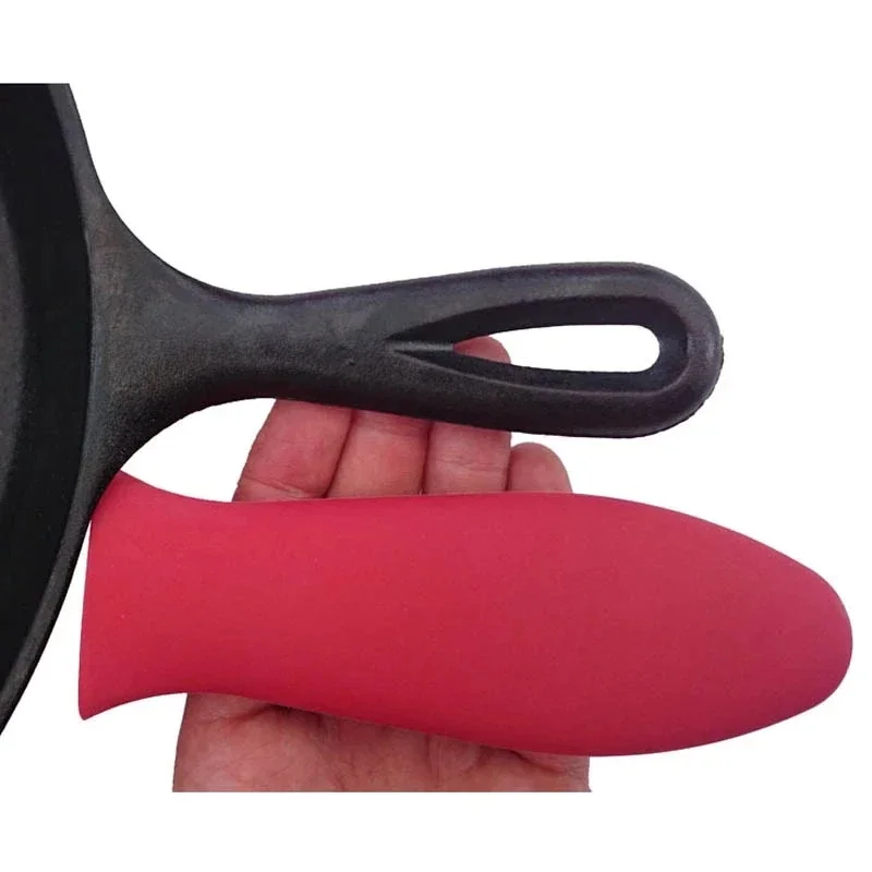 Pot Handle Cover Silicone High Temperature Resistance Antislip Hand Protective Anti-heat Sleeve for Kitchen