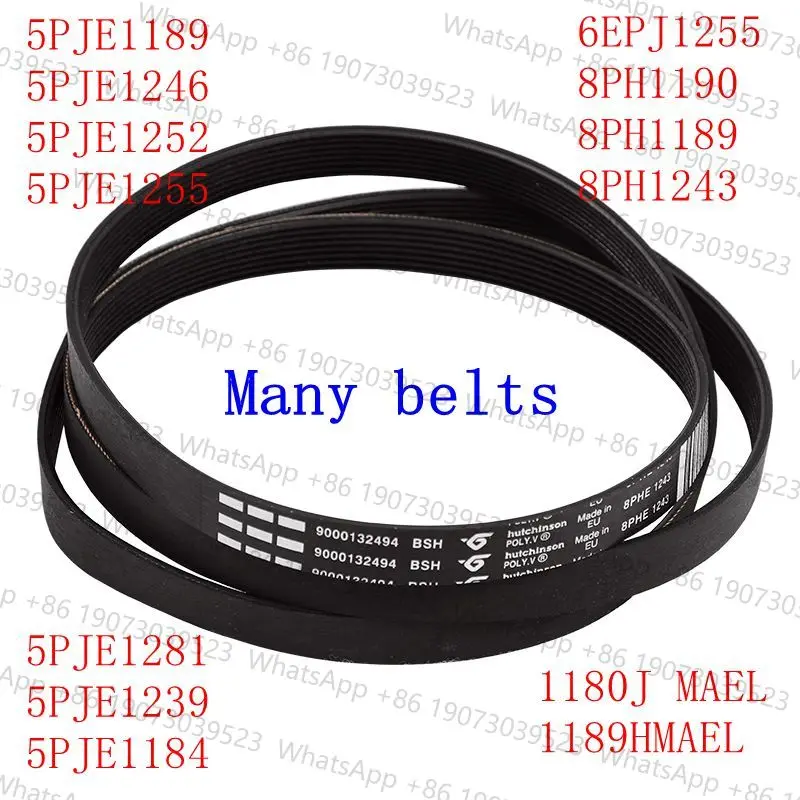Replacement Motor Belt for Siemens Drum Washing Machine — Models 5PJE1189, 5PJE1246, 5PJE1252, 5PJE1255, 5PJE1281, 5PJE1239, 5PJE1184