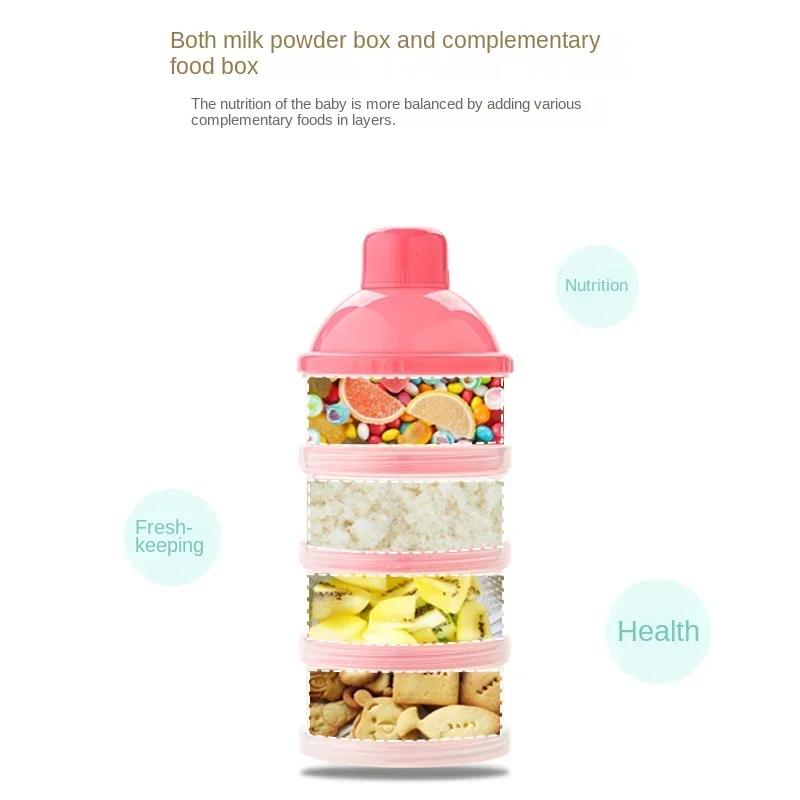 Portable Milk Powder Formula Dispenser Food Container Storage Feeding Boxes for Baby Kids Toddler 4/5 Grid Baby Food Storage Box baby food storage containers portable food storage box baby milk powder dispenser