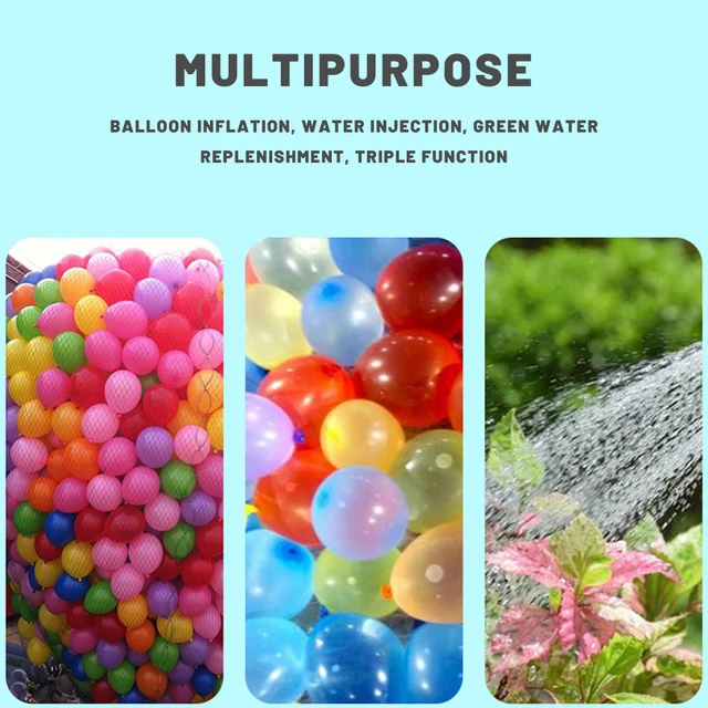 500pcs Multifunction Water Balloon Pump Filler Large Capacity Air And Water Easy Fill Portable Pump Station Water Blaster 2