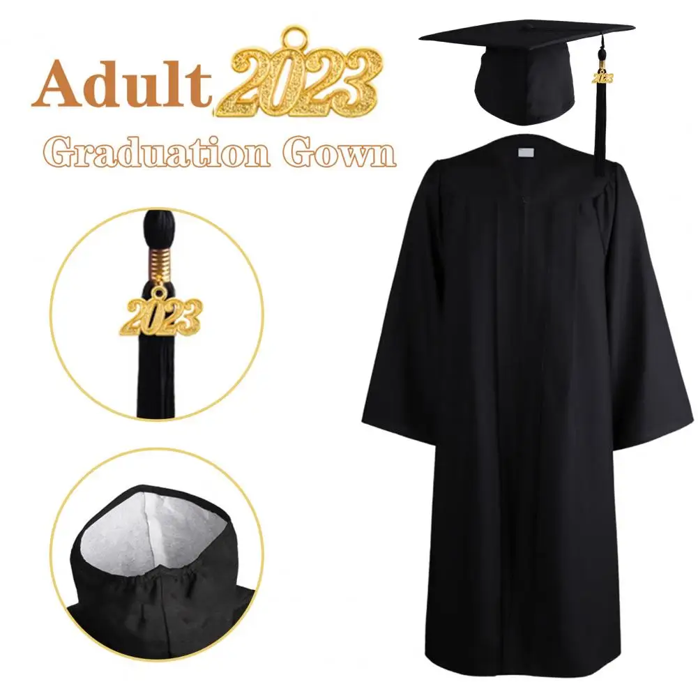 1 Set Universal Degree Gown Comfortable Graduation Hat Cardigan Graduation Ceremony Academic Dress Top Hat Photography graduation gown set