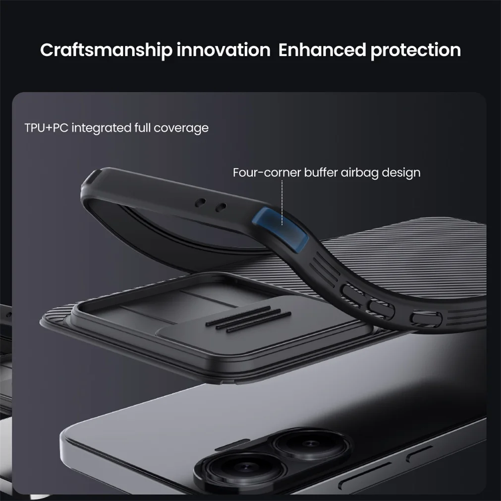 MagSafe Case For Xiaomi Poco F7 NILLKIN CamShield Pro Shockproof Slide Camera Cover For Poco F7 Magnetic Case With Magnetic Ring
