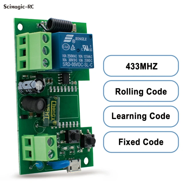 シリアルコード 433MHz Universal Rolling Code Fixed Code Garage Door