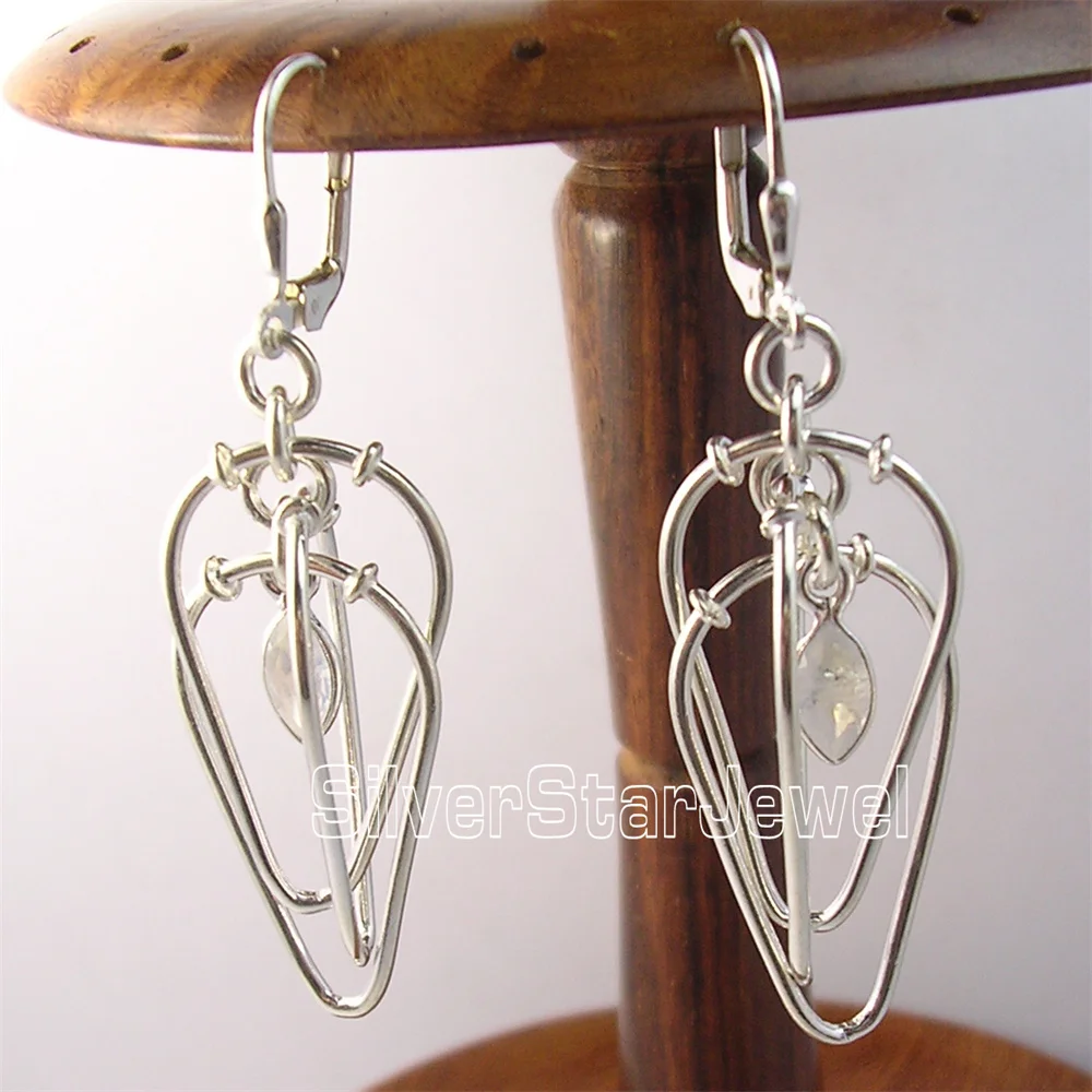 Many Color Semi-precious Stone Classic STYLE Dangle Earrings 2.2