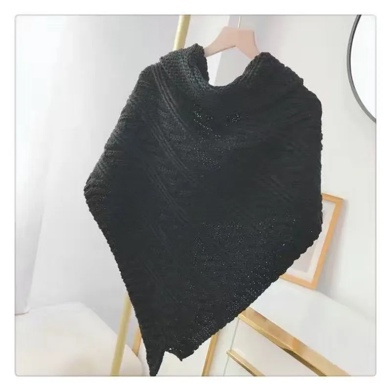 Winter Shawl Thickened Warm Cloak Wool Scarf Cashmere Knitting Scarf Women Bandana Pashmina Scarves Poncho Foulard Hijab