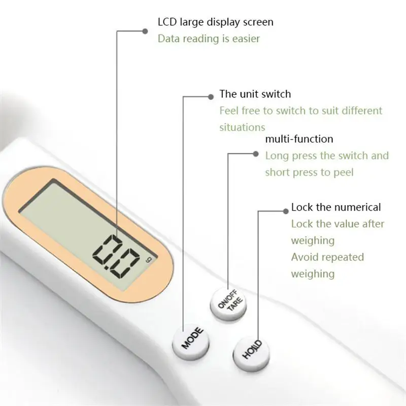 Digital LCD Adjustable Weighing Spoon Scale