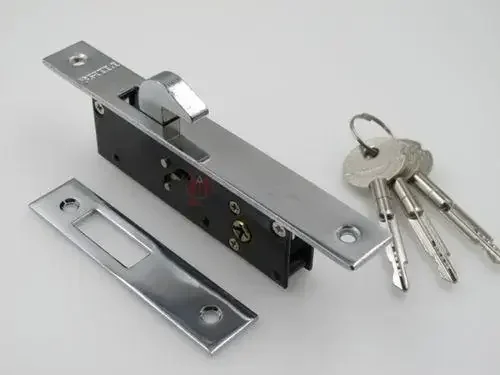 Cerradura de gancho para puerta corredera, cerrojo de aleación de aluminio para ventana, antirrobo, seguridad, puerta de madera, cerradura de piso con llaves cruzadas para puerta de madera