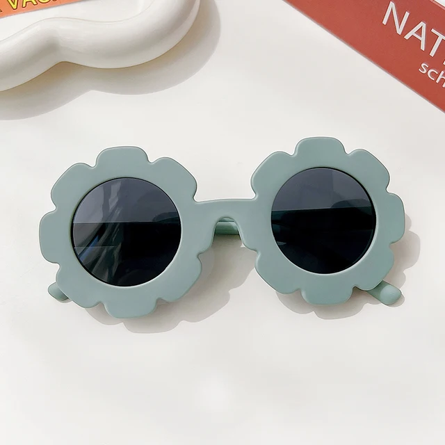 New Kids Sunglasses Children Round Flower Sunglasses Girls Boys Baby Sport Shades Glasses UV400 Outdoor Sun Protection Eyewear c2597-43