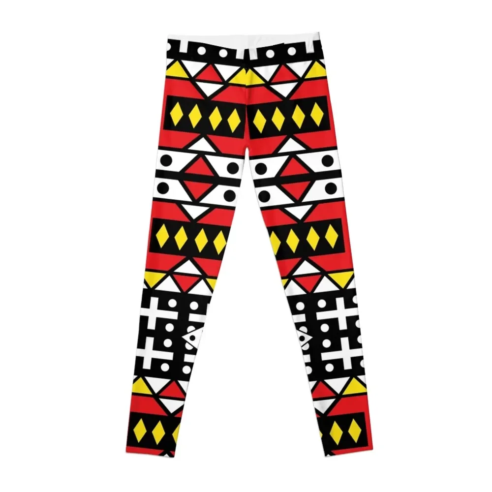 

African pattern wax design Kizomba Samakaka Ankara print Angola Leggings Women's pants Women's high waist Womens Leggings