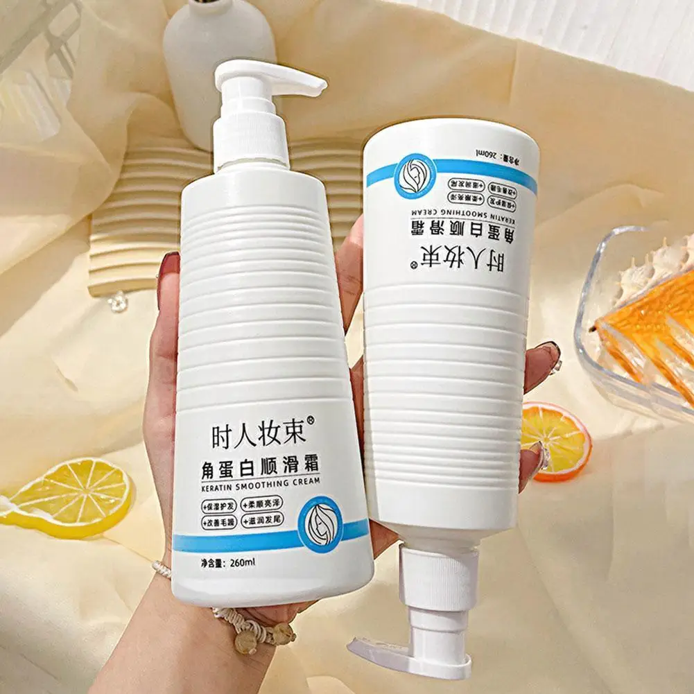 

260ml Keratin Revitalizing Cream for Scalp Care Nourishing Moisturizing Smoothing Protecting Hair Conditioner and Hair Cleaning