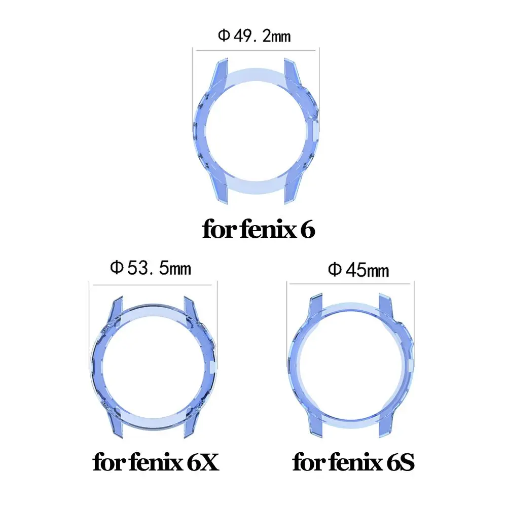 Akcesoria do inteligentnego zegarka Protector wyczyść TPU Watch Case ramka bumpera osłona ochronna dla Garmin Fenix 6 6S 6X Pro