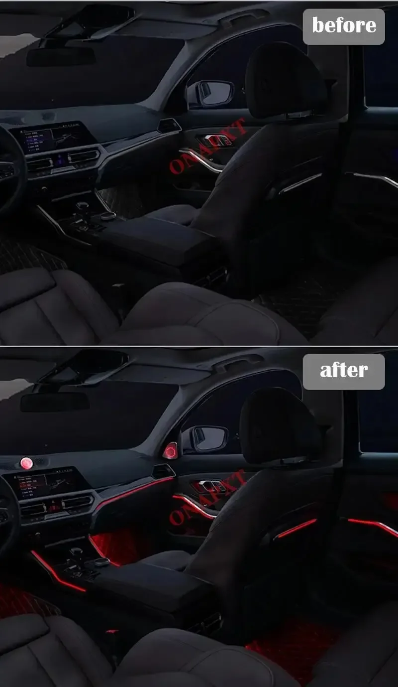 

LED Ambient Light For BMW 3 Series G20 G28 2019-2022 Decorative Atmosphere Lamp Dashbroad Luminous Door Saddle Interior