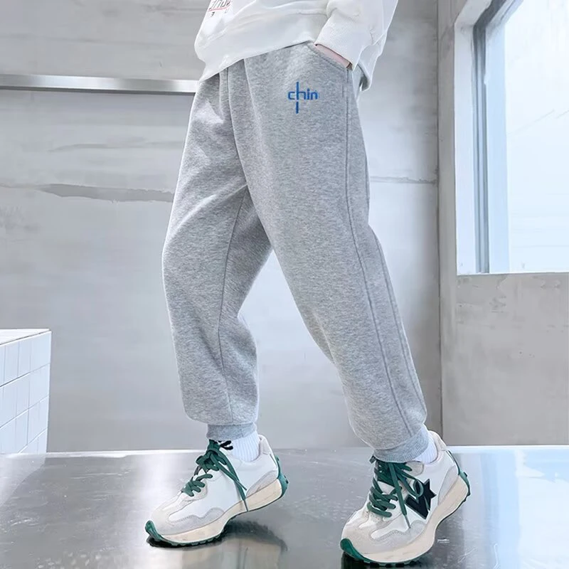 4T-12T Boys' Spring/Summer Pants Leisure Guard Pants Polyester Soft Solid Color Loose and Comfortable Breathable Girls'