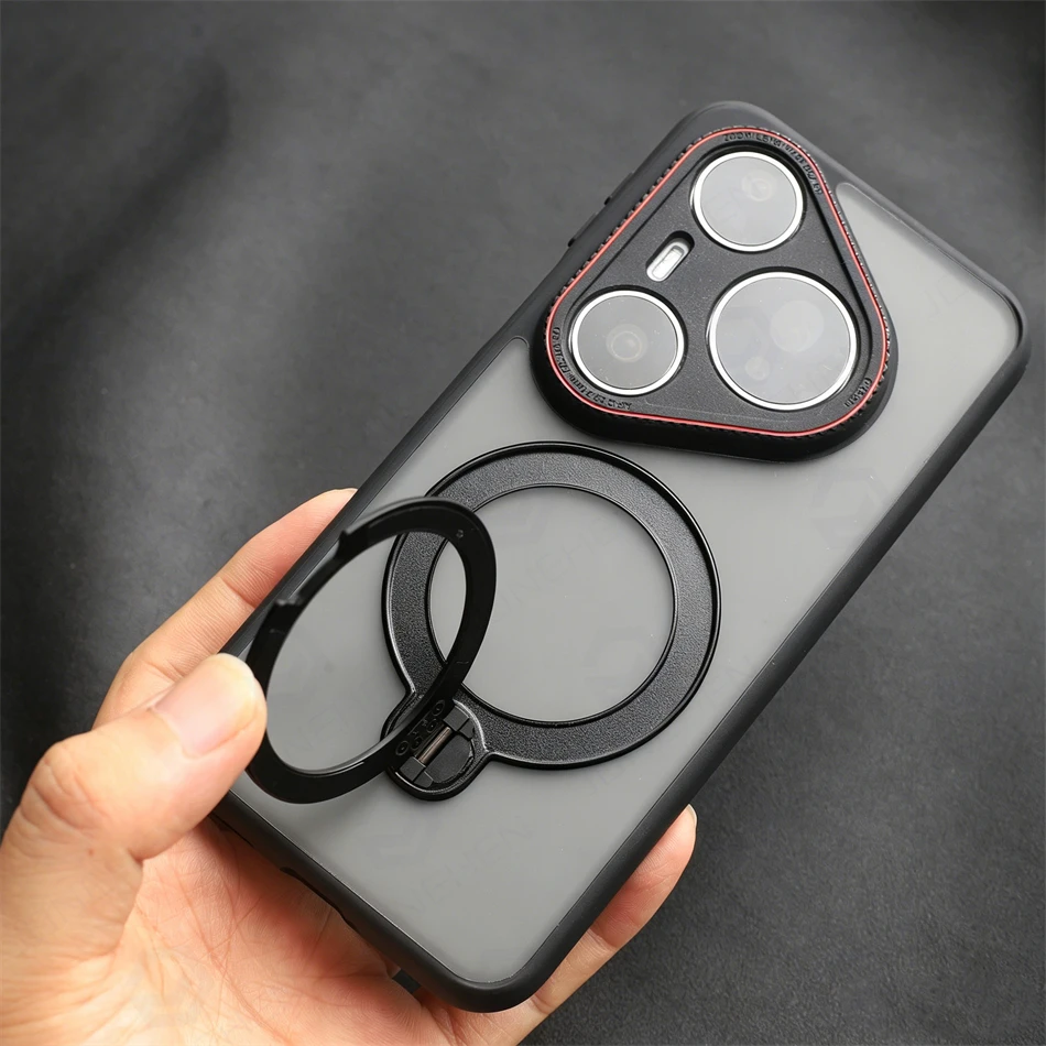Luxury Matte Translucent 360° Rotating Magnetic Bracket Case Cover