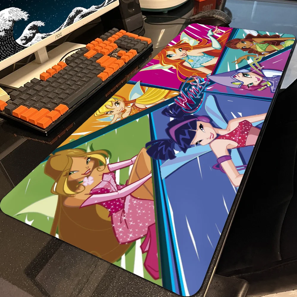 Girl Winx Clubs Tappeto Mouse Pad Gamer Anime Gaming Mats Per Pc Gaming Room Accessori Tappeti Pad On The Table Cute Mousepad