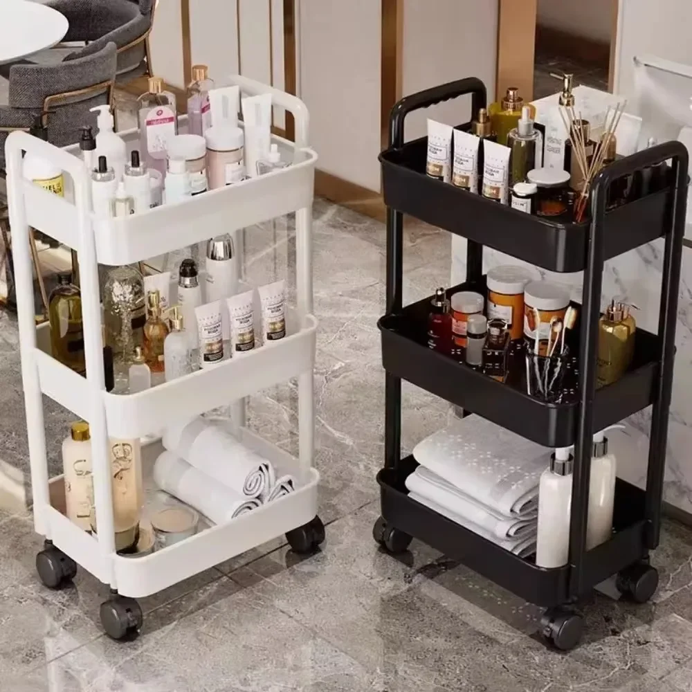 Bookshelf Storage Rack Storage Rack Rolling Storage Cart Kitchen Home Beauty Salon