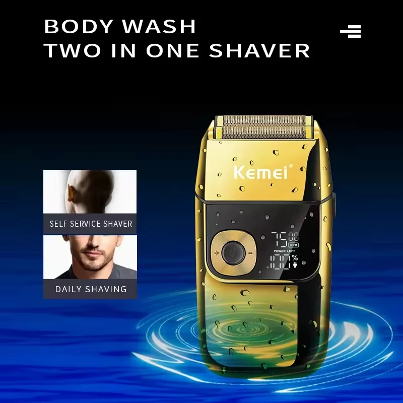 Kemei KM-1949 Gold or Sliver All metal Electric Hair Clipper KM-2028 Rechargeable Men's Shaver Professional Cordless Trimmer 5