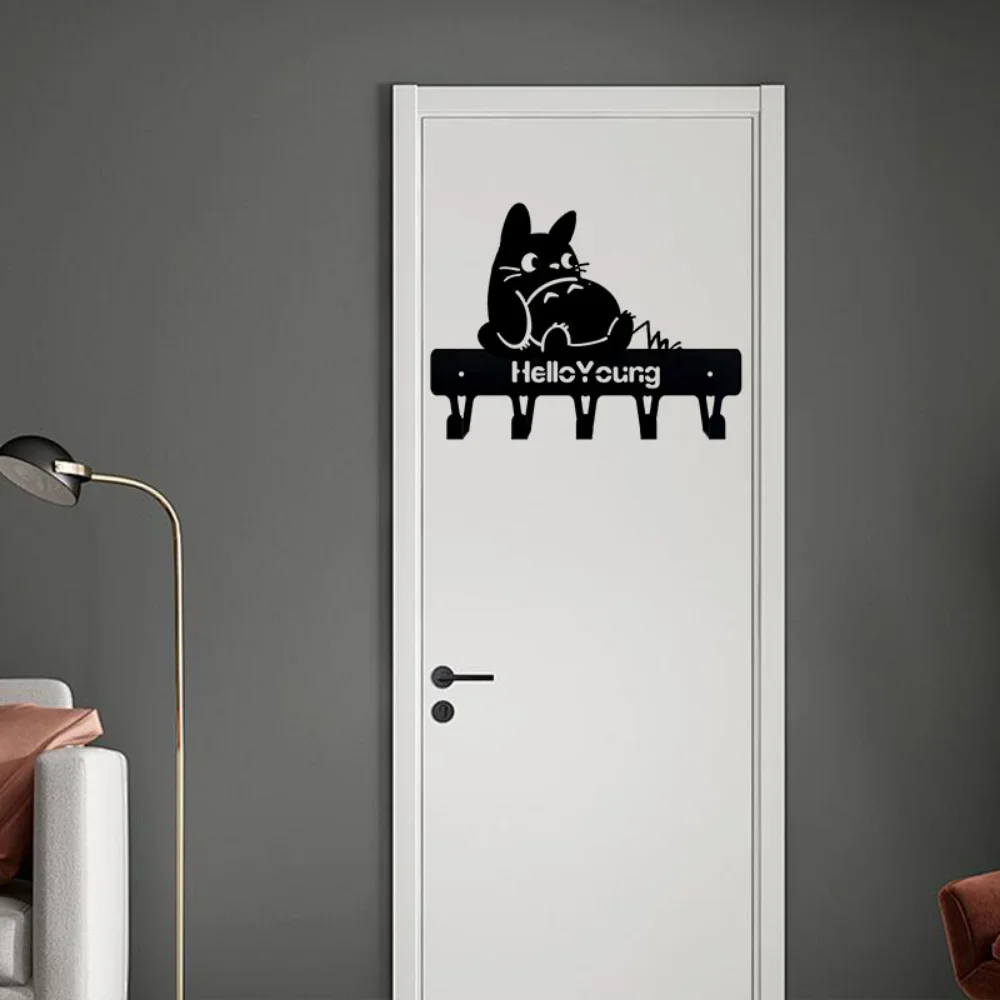 1pc Chinchilla Hanger Wall Mount Bracket for Coats Keys Leashes, Also a Wrought Iron Towel & Storage Rack, Versatile and Stylish 5