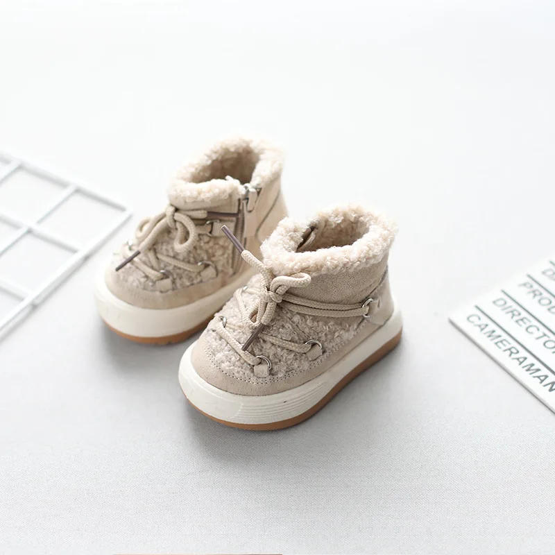 New Winter Baby Boots Warm Plush Rubber Sole Toddler Kids Sneakers Infant Shoes Fashion Little Boys Girls Boots