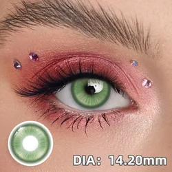 VISUASHOW Magical Pop Purple/Pink Cosplay Contact Lenses for Party and Halloween Eye Makeup (Green)