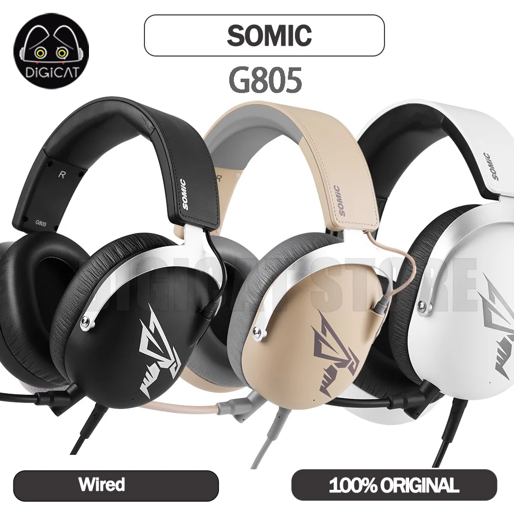 

Somic G805 Gamer Headphone With Microphone Protein Skin Earmuffs Esports LOL Gaming Wired Earphones Foldable Gaming Headphone
