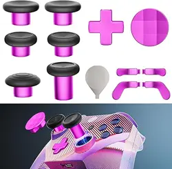 Ultimate Customization Kit with 14 DIY Components for Gaming Controllers - Vibrant Color Options for an Enhanced Gaming Experience (Mei hong tao zhuang)
