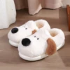 Winter Unisex Cartoon Cow Warm Plush Slippers Couple's lightweight  Non-slip House Slides Men And Women Toe Wrap Home Cotton Sho 4