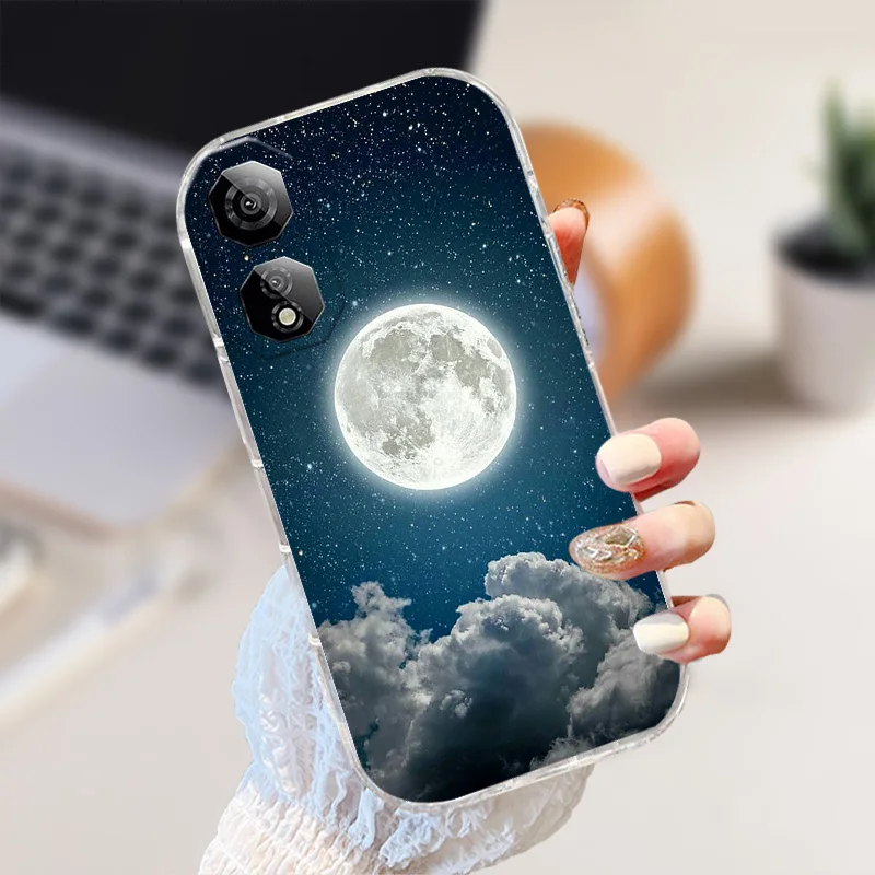 Shockproof Clear Silicone TPU Phone Case with Cute Animal Design