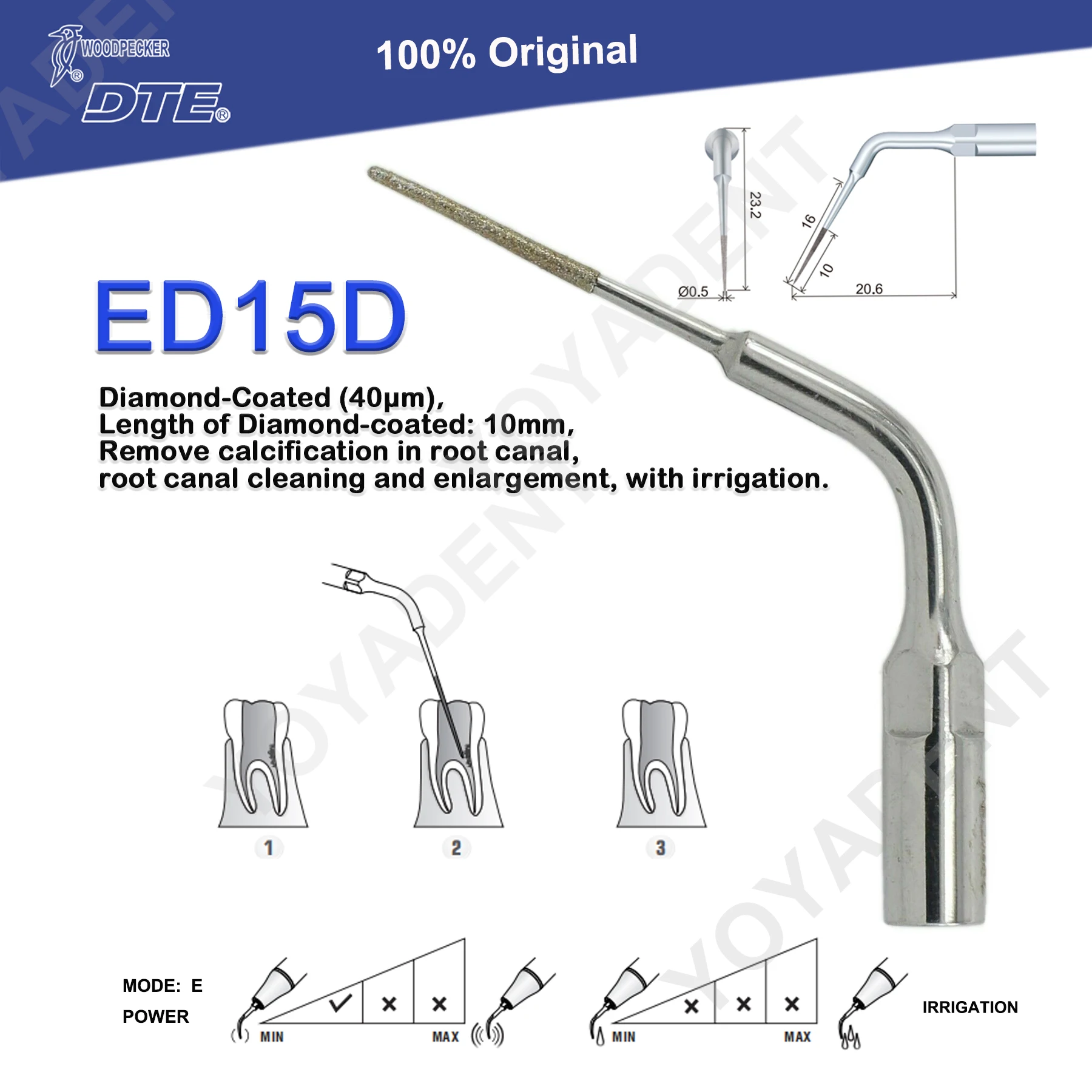 Embout Piézo Pour Détartreur Ultrasonique Dentaire Woodpecker PD1 - Compatible SATELEC, ACTEON, NSK