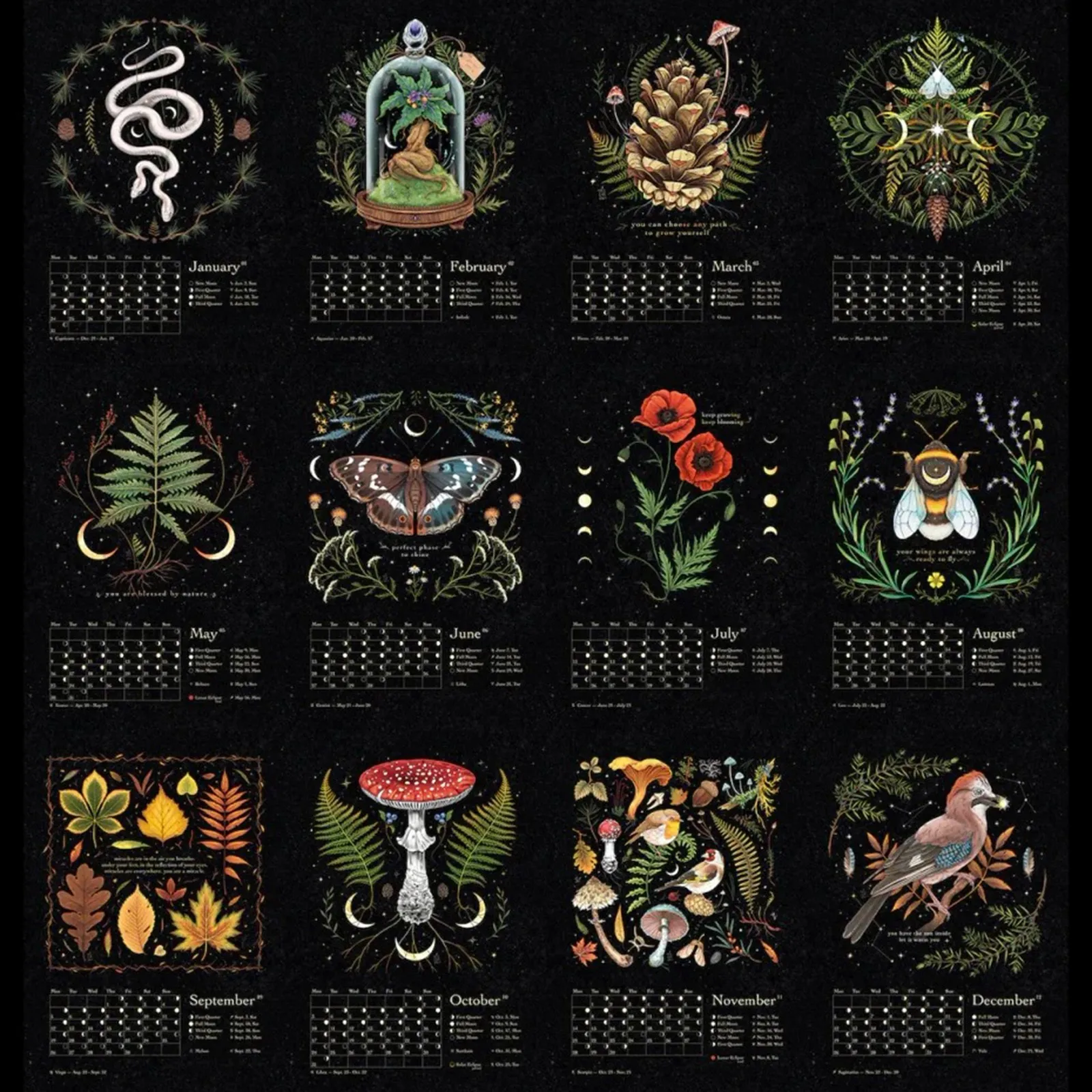 Creative Dark Forest Lunar Calendar 2023 Wall Calendar Diary Learning Work  Daily Calendar Time Planning Wall Decor New Year Gift - AliExpress