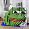 3D Pepe The Frog Face Cartoon Blanket,Soft Throw Blanket for Home Bedroom Bed Sofa Picnic Travel Office Rest Cover Blanket Kids 4