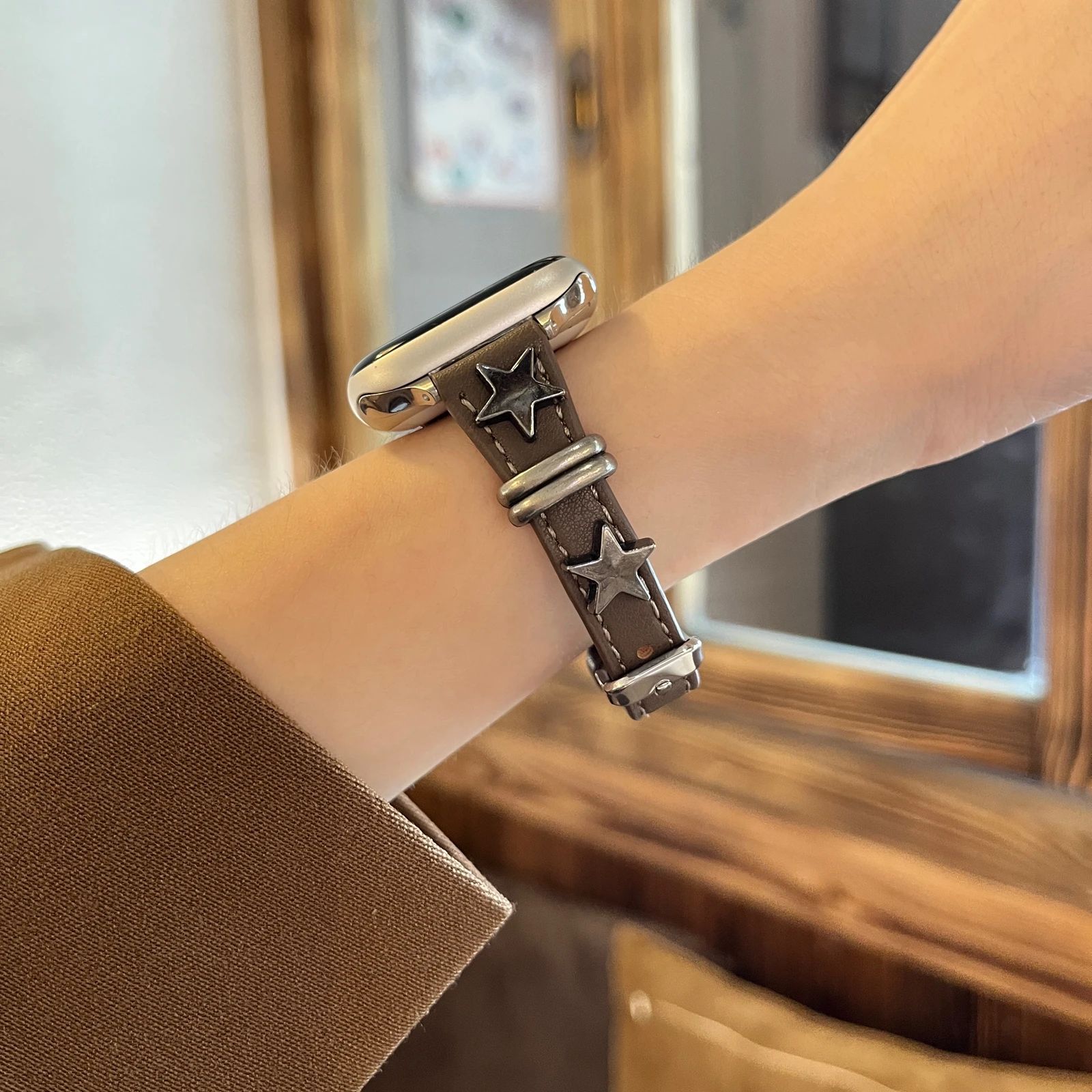 Leder-Schlaufenarmband für Apple Watch Damen Star 11/10/9/8/7/6/5/4/3/2/1 SE 38mm 40mm 41mm 42mm 44mm 45mm 46mm 49mm Armband – Detail 12