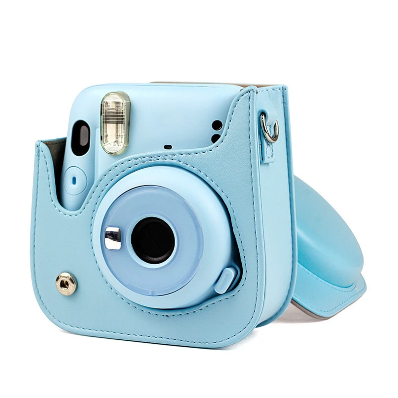 Instax Mini 11 Camera Case PU Leather Soft Silicone Cover Bag Fujifilm Film Camera Bag Shoulder Strap camera case
