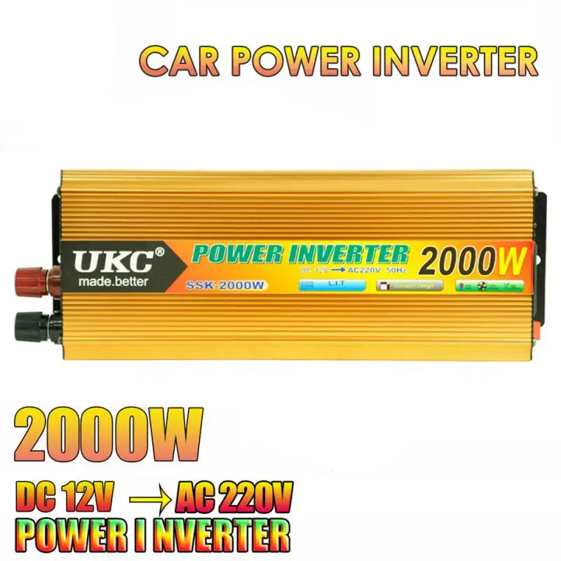 

Car Inverter Pure Sine Wave Inverter DC To 12V To 220V Car Voltage Converter With USB Charger For Phone Car Power Supply